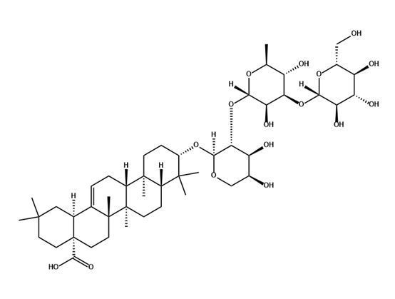 齊墩果酸-3-O-β-D葡萄糖( 1→3)-α-L-鼠李糖(1→2)-α-L-阿拉伯糖苷
